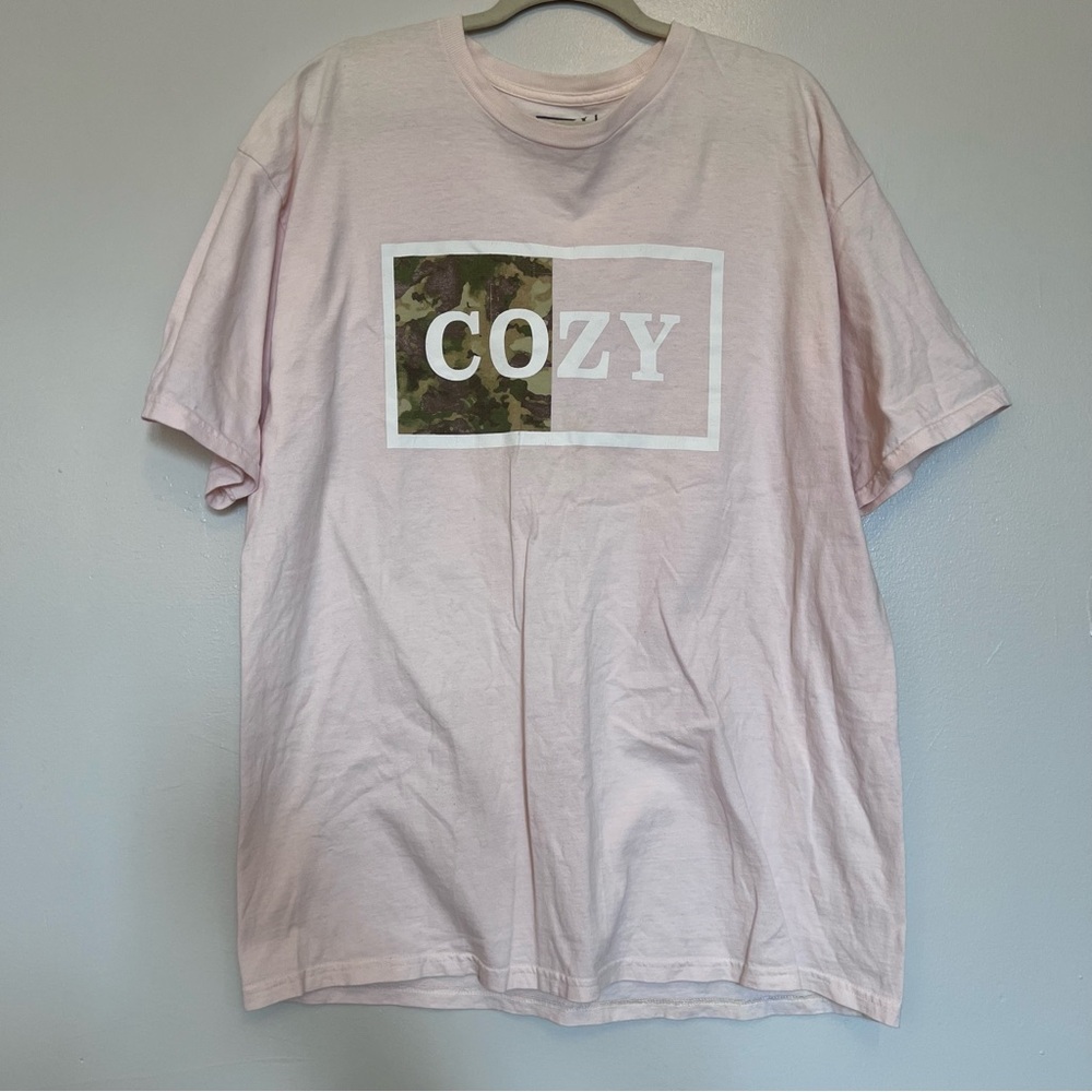 Team Cozy Pink Camo Streetwear Box Logo Tee
